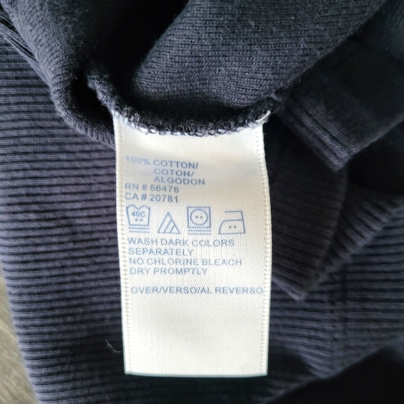 Tommy Hilfiger Navy Cotton Knit Pullover Long sleeves Top Size L - Picture 6 of 6